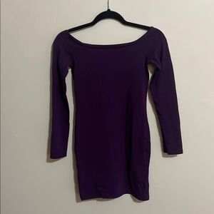 Forever 21 Purple Long Sleeve Bodycon Dress